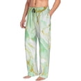 thumbnail image 6 of Fuzoiu Green And Gold Abstract Marble Print Men's Pajama Pants,Lounge Pants for Men,Lounge PJ Bottoms,Sleepwear Pants with Drawstring Pockets -X-Large, 6 of 6