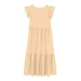 thumbnail image 4 of Miluxas Girl Summer Boho Sundress Ruffled Pockets Dresses, 4 of 6