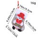 thumbnail image 1 of Calcetines navideños de peluche de dibujos animados, colgante de árbol de Navidad para el hogar, Papá Noel, muñeco de nieve, alce, oso, bolsa de regalo de dulces, adornos navideños, 1 of 5