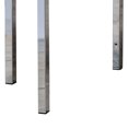 thumbnail image 4 of 23 Inch Round Faux Marble Top End Table, White and Chrome- Saltoro Sherpi, 4 of 5