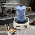 thumbnail image 3 of Cerveciendo Cafetera Fabricante Italiano Aluminio Dual Válvula 2 Taza, 3 of 7