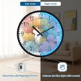 thumbnail image 5 of Voice Activated Clock with Glow Light 12 Inch Large Silent Wall Clock Battery Operated for Home Decor Cat and Colorful Clouds, 5 of 8