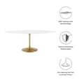 thumbnail image 4 of Lippa 78" Oval Wood Dining Table, 4 of 6