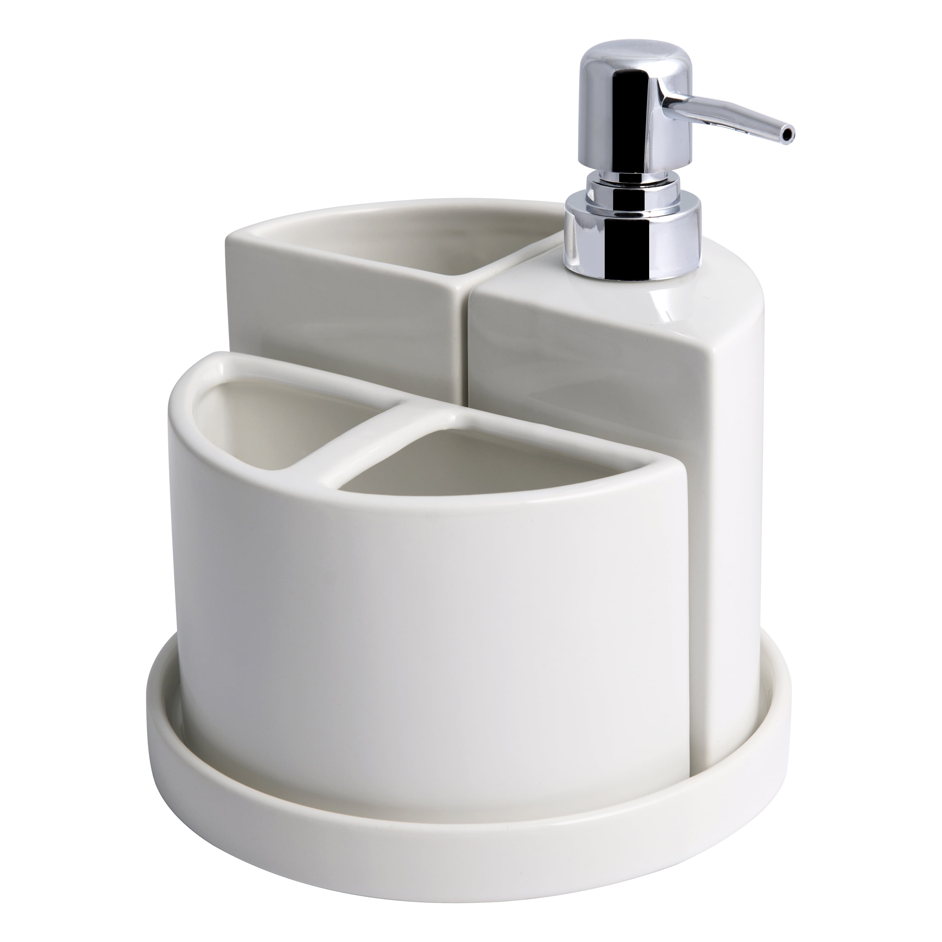 Mainstays 4 Piece Ceramic Organizer Bath Accessory Set