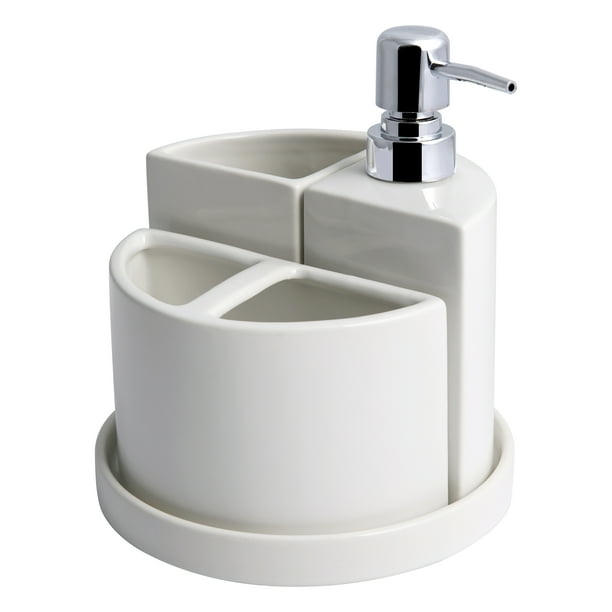 Mainstays 4 Piece Ceramic Organizer Bath Accessory Set