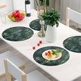 thumbnail image 6 of Ryvnso Christmas Trees Plant Round Plate Mats Dining Table Placemat Set of 6 for Holiday Decoration, 6 of 7