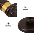 thumbnail image 3 of Pretyzoom Wood Gavel and Block Set Solid Wood Courtroom Hammer for Judge Auctions Lawyer Decor, 3 of 7