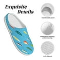 thumbnail image 5 of Lsque Different Color Fishing Bait Pattern Womens Comfort Cotton on Scuff With Memory Foam and Anti-skid Sole Slipper-39/40, 5 of 7