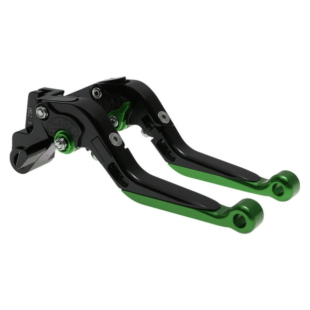 Palancas de freno y embrague cortas y largas para Kawasaki VERSYS 650 2015-2023, palanca de freno ajustable de motocicleta, aleación de aluminio, mango negro con extremo verde