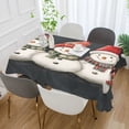 thumbnail image 2 of Yayeee Tablecloths 60" x 90" Rectangle Wrinkle Resistant Party Table Cover, Red Snowmen, 2 of 8