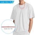 thumbnail image 2 of Uxcell 16" Leather Necklace Cord 0.08" Braided Leather Cord Red/Silver, 2 of 6