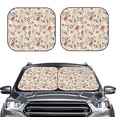 thumbnail image 2 of Windshield Sun Shade, Cartoon Cute Cow Love Foldable Car Sun Shade Windshield For Front, 2 Pieces, 2 of 4