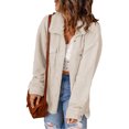 thumbnail image 2 of Abrigo de chaqueta con bolsillo para mujer,Chaqueta de abrigo Chaqueta de solapa de manga larga para mujer Abrigo de chaqueta de mujer Construido para el futuro, 2 of 6