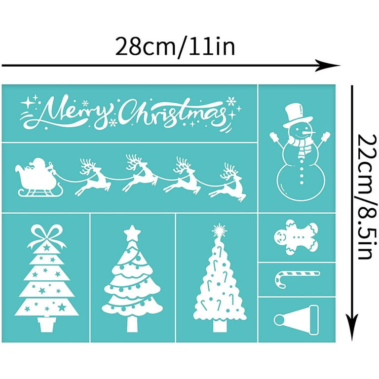 2pcs Reusable Silk Screen Stencil, Christmas Themed Santa Claus, Reindeer, Snowman for Fabric Painting - 11x8.5 Inch - Walmart.com 2pcs-reusable-silk-screen-stencil-christmas-themed-santa-claus-reindeer-snowman-for-fabric-painting-11x8-5-inch-walmart-com