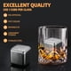 thumbnail image 4 of 2 cubitos de hielo reutilizables de acero inoxidable para refrigeradores, piedras para whisky, rocas enfriadoras para bebedores de vino, cubitos de hielo para café, 4 of 5