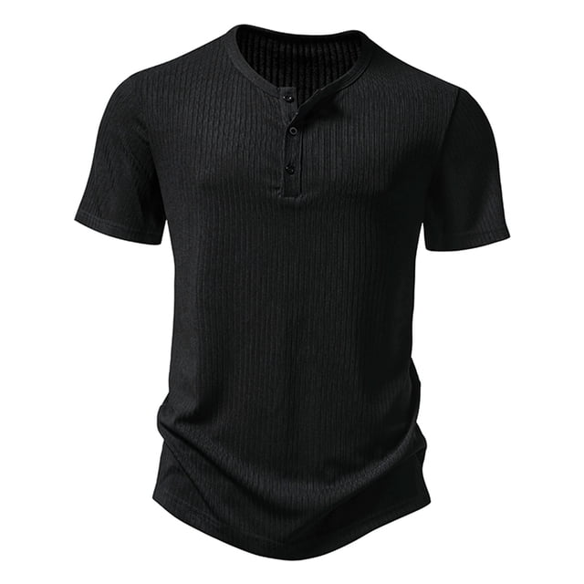 Birdeem Chemises pour Hommes Hommes Décontracté Uni Mode Chandail Col Rond Manches Courtes T-Shirt Blouse