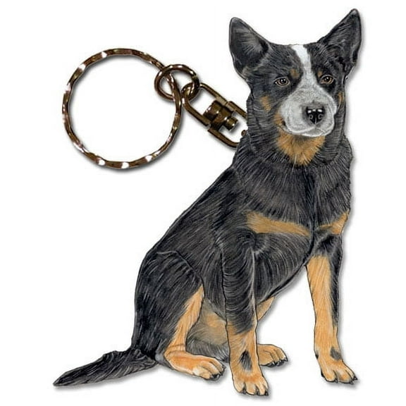 Australian Cattle Dog Keychain, Souvenir Key Holder, Purse Charm Tag, Pet Key Rings, Craft Ornaments, Wooden Die-Cut