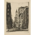 thumbnail image 2 of Elias Grossman 12x14 Gold Ornate Wood Frame and Double Matted Museum Art Print Titled - Nyc Street Scene (1935-1943), 2 of 4