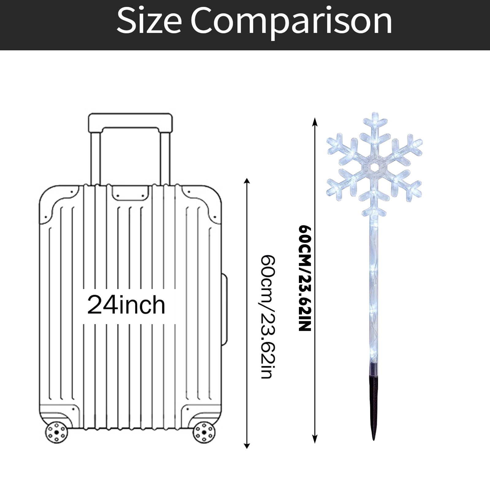Solar Christmas Lights Outdoor Decorations,Solar Powered Snowflake Lights,Waterproof Xms Garden Stake Lights Outdoor Christmas Decorations for Patio Y