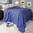 thumbnail image 2 of Lavish Home 66-40-FQ-N Full & Queen Solid Color Bed Quilt , Navy, 2 of 3