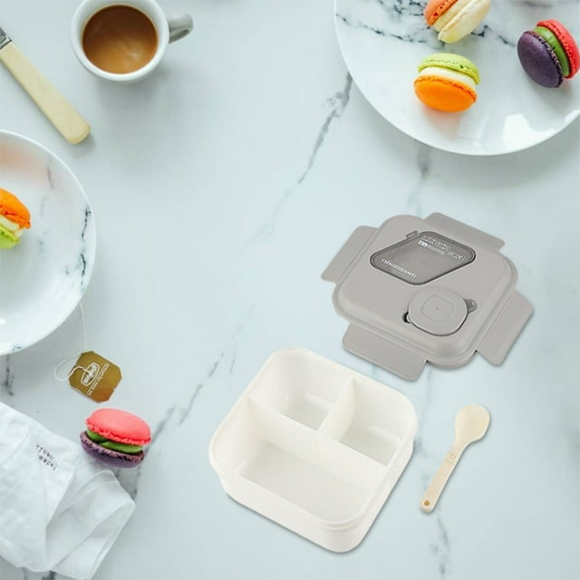 Lunch Box Adult,Compartment Lunch Box Bento Box,Bento Boxes for Lunch,Microwave Safe Lunch Box with Dividers and Sauces Cup Bento Style Plastic Food Container for Office School Meal Portable