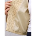 thumbnail image 6 of DARING DIVA Women's Tweed Long Sleeve Button Down Cropped Blazer S Apricot, 6 of 6