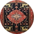 thumbnail image 1 of Ahgly Company Indoor Round Traditional Sienna Brown Animal Area Rugs, 3' Round, 1 of 6