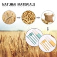 thumbnail image 4 of Wheat Straw Cutlery, 2 Set Portable Cutlery Set Reusable Spoon Fork Chopsticks Tableware Set for Picnics Daily Use, 4 of 5