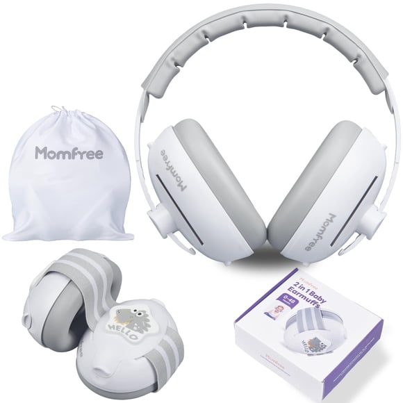 Protectores Auditivos para Bebés Momfree 2 en 1 con Reducción de Ruido para 0 a 48 Meses
