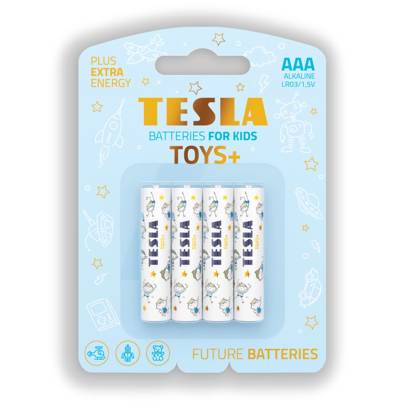 Tesla Batteries Toys+ Alkaline AAA BOY / LR03 (4 Pack) - Walmart.com