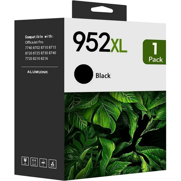 952XL Ink Cartridge Black Compatible for HP 952 Ink Cartridge for OfficeJet Pro 8720 8710 Printer