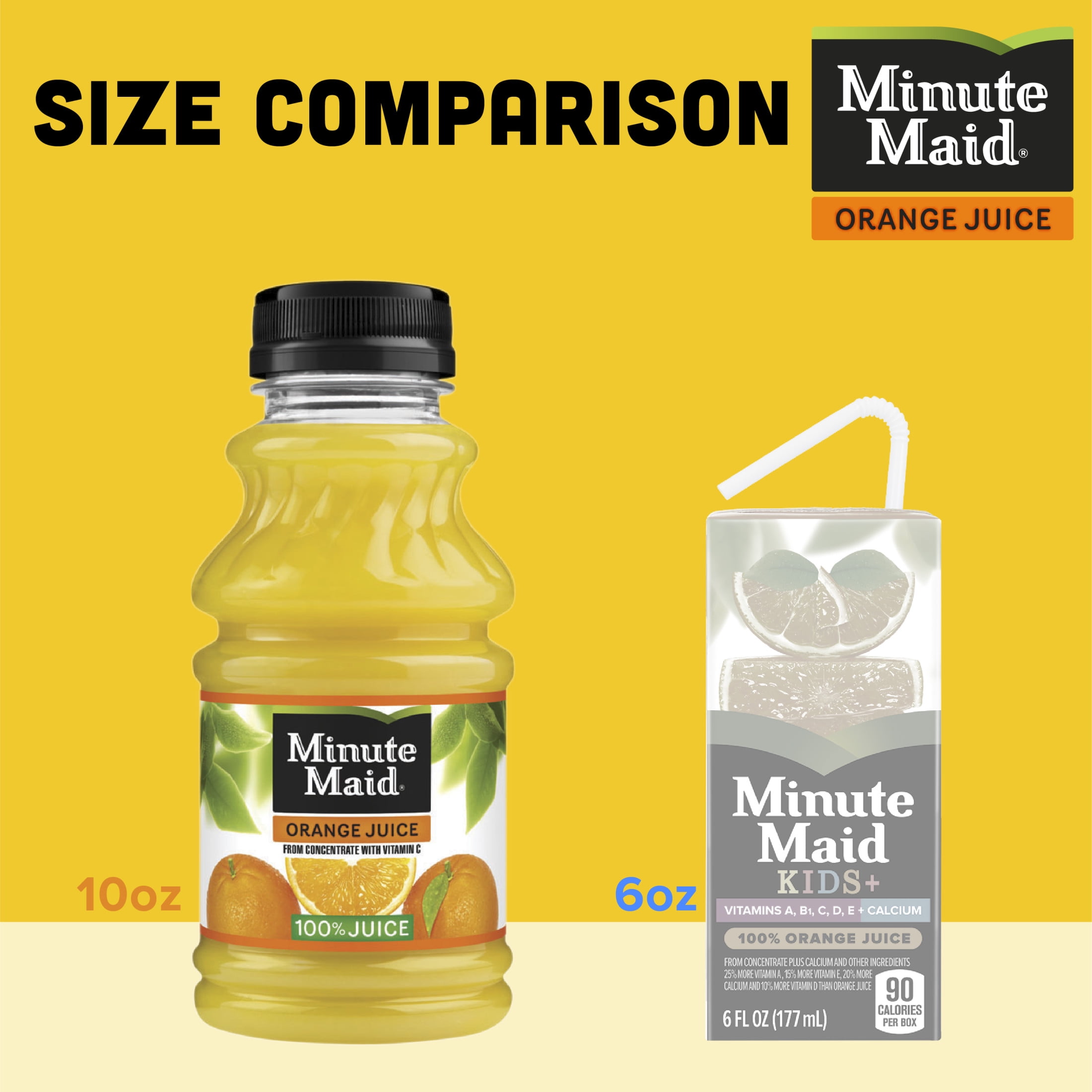 Minute Maid Orange Juice Bottles, 10 fl oz, 6 Pack