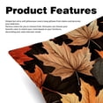 thumbnail image 2 of Thanksgiving Leaves Velvet Throw Covers Pillows with Unique Patterns - Set of 2 Decorative Pillow Inserts in 16x16, 18x18, 20x20 Inches for Home Decor and More, 2 of 6