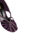 thumbnail image 2 of XYD Women Caged Toe Rhinestone Slip on Pumps Openwork Shoes Studded Thin High Heels Fashion Prom Date Sandals Size 7 Purple, 2 of 4