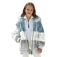thumbnail image 4 of ATOGUTA Girls Fleece Warm Coat Kids Full Zip Lightweight Fall Winter Coat Outerwear with Pockets Size 5T-13 Blue, 4 of 6