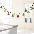 thumbnail image 5 of Christmas Party Decoration Banner Red Green Pom Garland Wall Hanging Flag Indoor Outdoor Fireplace Ornament Banner New Year Decor, 5 of 6