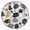 Black, variant on 9.84in Irregular Dots Design PVC Canvas Wall and Table Clock with Canvas Texture, Black or Gold Hands
