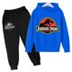 thumbnail image 4 of Sudadera con capucha y pantalón de dinosaurio de dibujos animados para niños, sudadera con capucha Jurassic World Dominion, ropa para niños de 4 a 14 años, traje de manga larga para otoño, 4 of 4