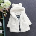 thumbnail image 2 of Edvintorg 18M-4T Infant Baby Girls Winter Jackets Solid Hooded Coats Cloak Jacket Thick Warm Clothes for Girls Outerwear Kids Outwear with Zipper, 2 of 4