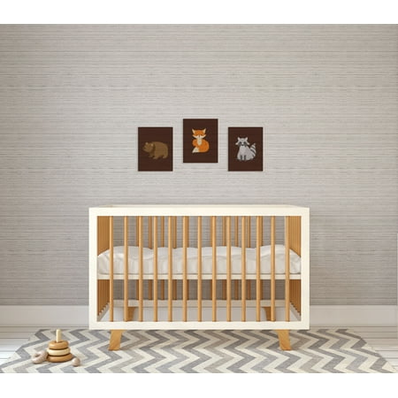 Woodland Home Decor Gango Home Decor Woodland Animals Child's Room or Nursery Wall Art; Three Brown 8x10in Unframed Paper Prints ()