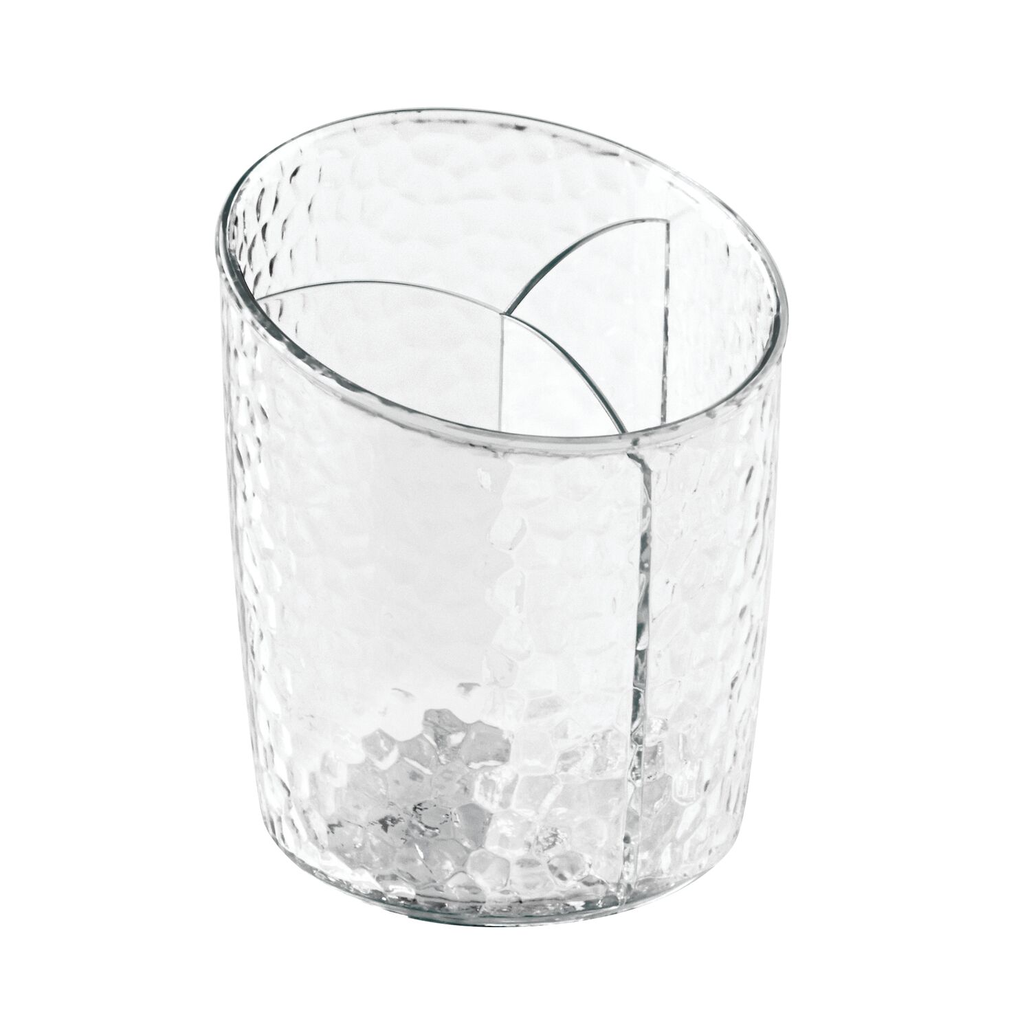 iDesign Clear Cosmetic Tumbler for Bath, Vanity, Cabinet, and Countertop, 3.5" Diameter x 4" H - image 6 of 6