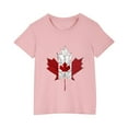 thumbnail image 2 of Lovzfmll Maple Leaf Print Short Sleeve Tee for Boys & Girls, Cute Casual Cotton Top for Kids, Loose Fit Blouse for Kids 7-8 Years, 2 of 9