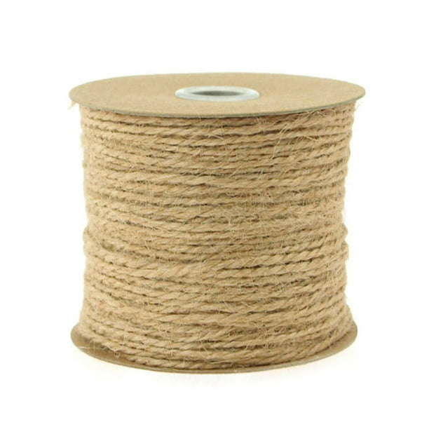 Jute Twine Cord Rope Ribbon, 1/16inch, 100yard, Natural