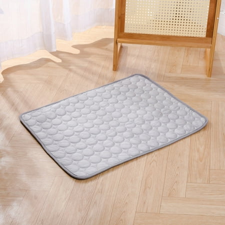 Pet Ice Silk Cooling Mat with Instant Heat-Absorbing Gel-Free Fabric, Breathable Self-Cooling Surface and Portable Lightweight Design, Dog Cat Summer Sleep Cushion for Sofa Floor Car Use