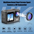 thumbnail image 4 of Irfora 4K 24MP Cámara deportiva de doble pantalla Videocámara DV Pantalla de 2.0 pulgadas 170 ° Gran angular EIS 40m WiFi impermeable con macro CPL ND4 8 16 Lente púrpura para deportes al aire libre Irfora Cámara deportiva, 4 of 7
