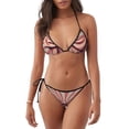 thumbnail image 1 of Kdxio Bikini Deux Pièces Rétro à Imprimé Nœud pour Femme, Bretelles Ajustables, pour Plage, Piscine, Vacances, 1 of 6