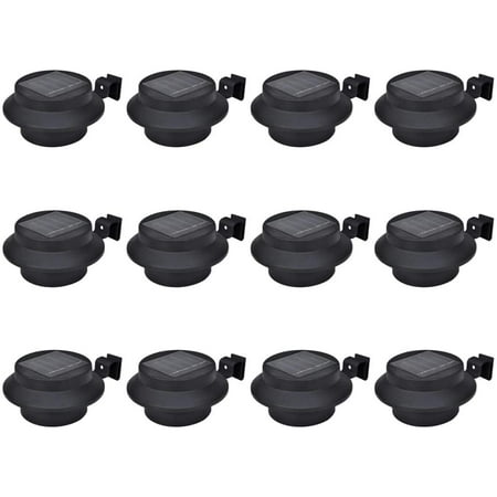 

vidaXL 6/12x Outdoor Solar Lamp Set Garden Fence Light Yard Gutter Black/White