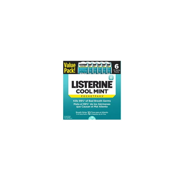 Listerine Cool Mint Pocket paks Breath Strips 432 Count.