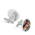 thumbnail image 3 of Alpaca Stylish Stainless Steel Shirt Cufflinks Set for Men, for Formal Attire and Business Meetings, 3 of 6