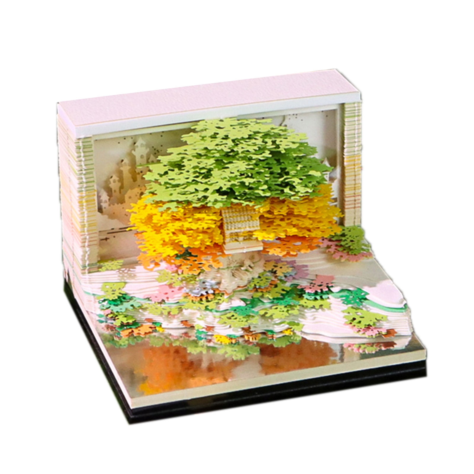 2026 Art Grade Blossomy Scheduler, Weekly Planner with LED Light Feature, Press Button Office